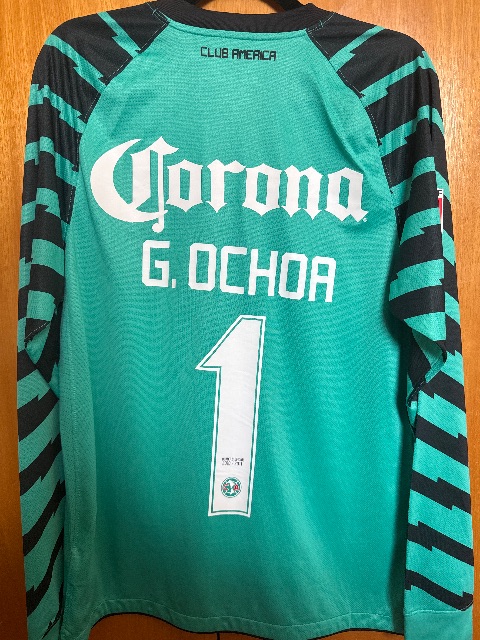 Portero de G.Ochoa del Club América 2010/11, vista trasera