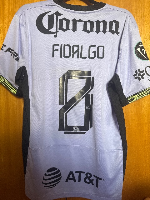 Tercera equipación de Fidalgo del Club América 2023/24, vista trasera