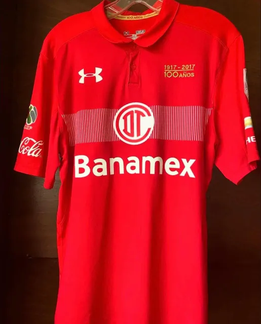Primera equipación de Paulo Da Silva del Toluca 2016/17, vista frontal