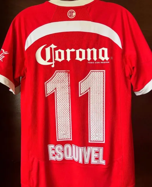 Primera equipación de Carlos Esquivel del Deportivo Toluca FC 2010/11, vista trasera