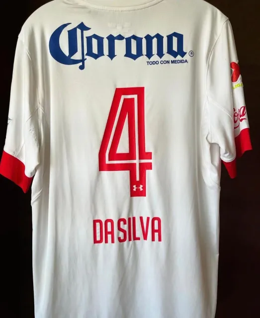 Segunda equipación de Paulo Da Silva del Deportivo Toluca FC 2015/16, vista trasera