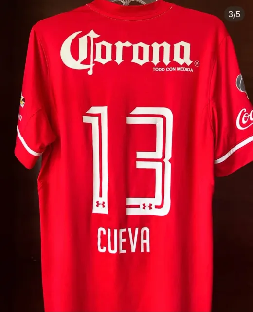 Primera equipación de Christian Cueva del Deportivo Toluca FC 2015/16, vista trasera