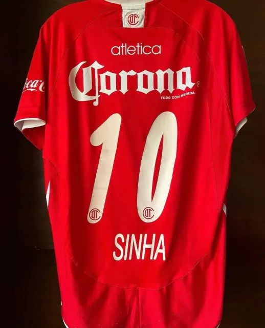 Primera equipación de Sinha del Deportivo Toluca FC 2008/09, vista trasera