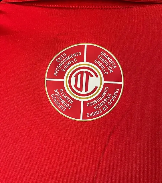 Primera equipación del Deportivo Toluca FC 2016/17, detalle