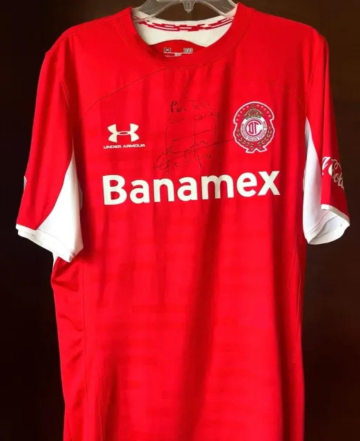 Primera equipación de Paulo Da Silva del Toluca 2014/15, vista frontal