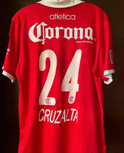 Tercera equipación de José Manuel Cruzalta del Deportivo Toluca FC 2009/10, vista trasera