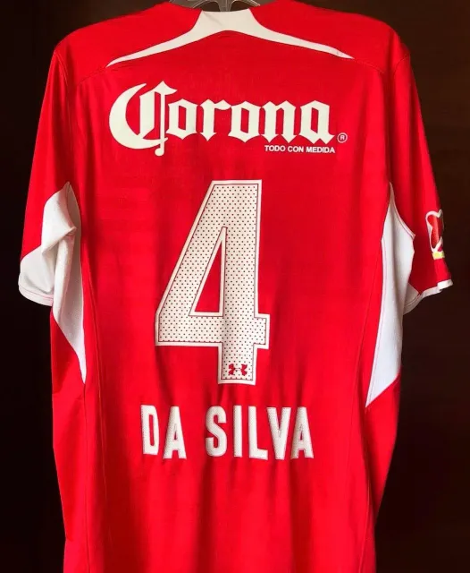 Primera equipación de Paulo Da Silva del Deportivo Toluca FC 2014/15, vista trasera