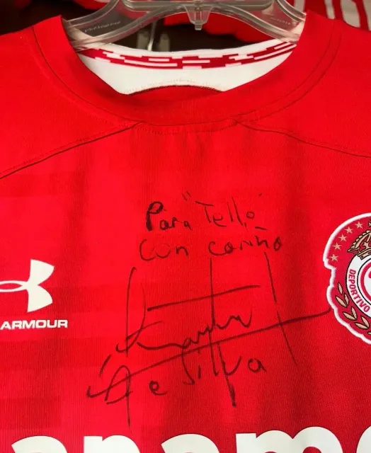 Primera equipación de Paulo Da Silva del Deportivo Toluca FC 2014/15, detalle